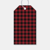 Rustic Country Merry Kerstmis Cadeaulabel (Achterkant)