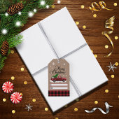 Rustic Country Merry Kerstmis Cadeaulabel