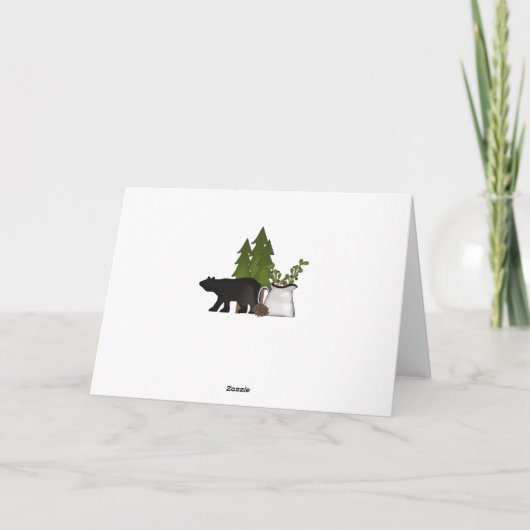 Rustic Country Mountain Beren Vaderdag Kaart (Achterkant)