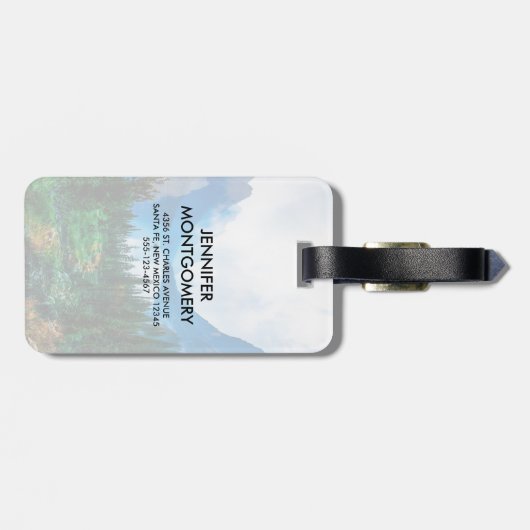 Rustic Country Mountains Natuur Bagagelabel (Achterkant horizontaal)