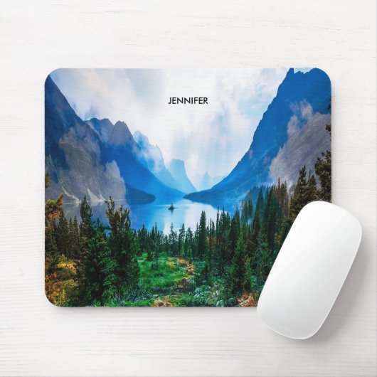 Rustic Country Mountains Natuur Muismat (Met muis)