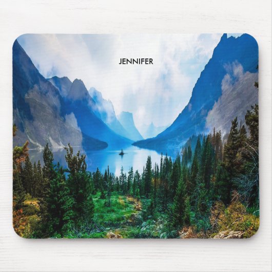 Rustic Country Mountains Natuur Muismat (Voorkant)