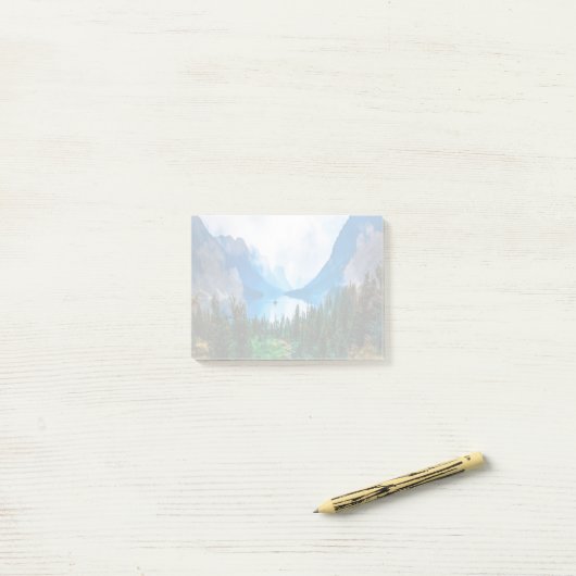 Rustic Country Mountains Natuur Post-it® Notes (Op bureau)