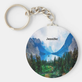 Rustic Country Mountains Natuur Sleutelhanger