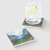 Rustic Country Mountains Natuur Stenen Onderzetter (Zijkant)