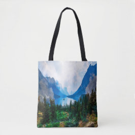 Rustic Country Mountains Natuur Tote Bag
