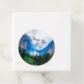 Rustic Country Mountains Schilderachtig Natuur Wed Bedankjes Labels (In situ)