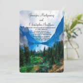 Rustic Country Mountains Schilderachtig Natuur Wed Kaart (Staand voorkant)