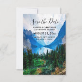 Rustic Country Mountains Schilderachtig Natuur Wed Save The Date (Voorkant)