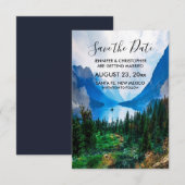 Rustic Country Mountains Schilderachtig Natuur Wed Save The Date (Voorkant / Achterkant)