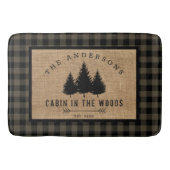 Rustic Country name Cabin in the Bossen Bath Badmat (Voorkant)