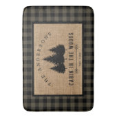 Rustic Country name Cabin in the Bossen Bath Badmat (Voorkant Verticaal)