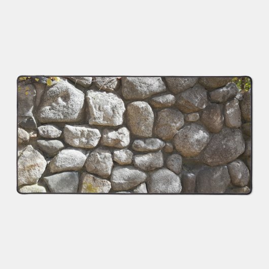Rustic Country Natuur Stone Wall Rocks Foto Bureaumat (Voorkant)