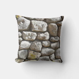 Rustic Country Natuur Stone Wall Rocks Foto Kussen