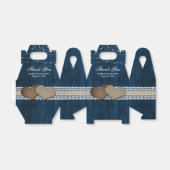 Rustic Country Navy Blue Wedding Bedankt Bedankdoosjes (Uitgevouwen)