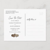 Rustic Country Navy Blue Wedding Bewaar de datum Aankondigingskaart (Achterkant)