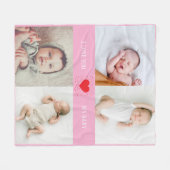 Rustic Country New Baby - Gepersonaliseerd fotocol Fleece Deken (Voorkant (Horizontaal))