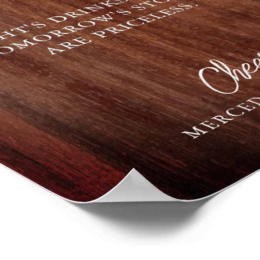 Rustic Country Open Bar - Persoonlijk huwelijk Poster (Hoek)