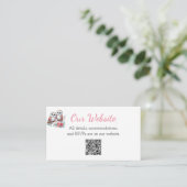 Rustic Country Owl Boho Wedding Website Informatiekaartje (Staand voorkant)