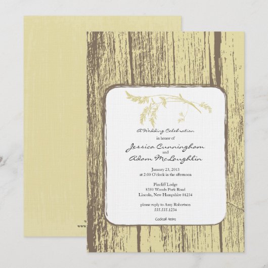 Rustic Country Party Uitnodiging (Voorkant / Achterkant)