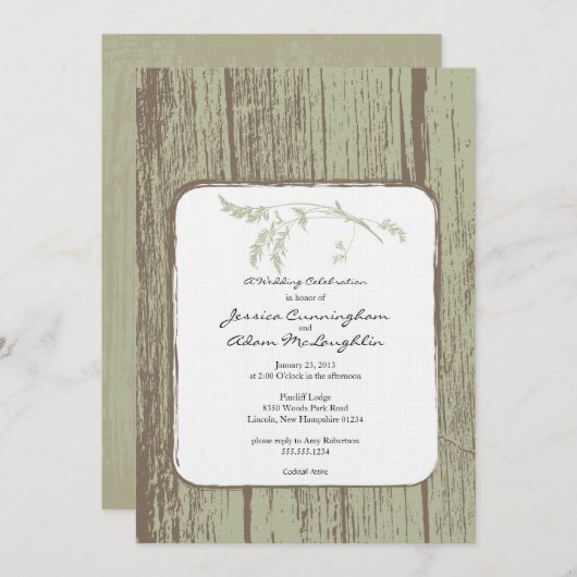 Rustic Country Party Uitnodiging (Voorkant / Achterkant)