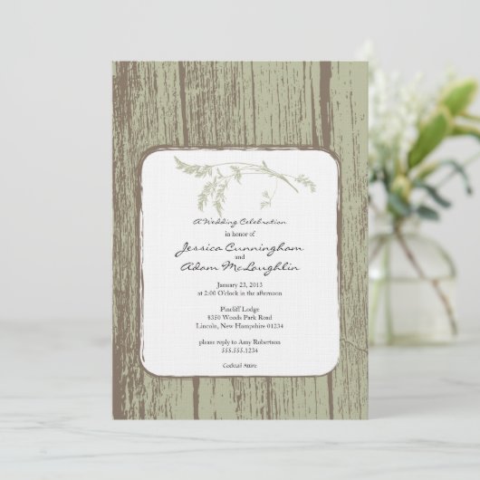 Rustic Country Party Uitnodiging (Staand voorkant)