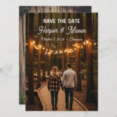 Rustic Country Path Save the Date Photo Card (Voorkant / Achterkant)