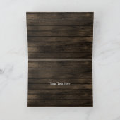 Rustic Country Peony Barn Wood Wedding Bedankkaart (Binnen)