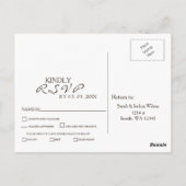 Rustic Country Peony Barn Wood Wedding Briefkaart (Achterkant)
