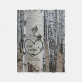 Rustic Country personaliseerde zijn en haar namen Fleece Deken (Voorkant)