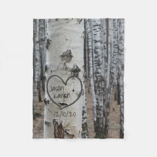 Rustic Country personaliseerde zijn en haar namen Fleece Deken (Voorkant)