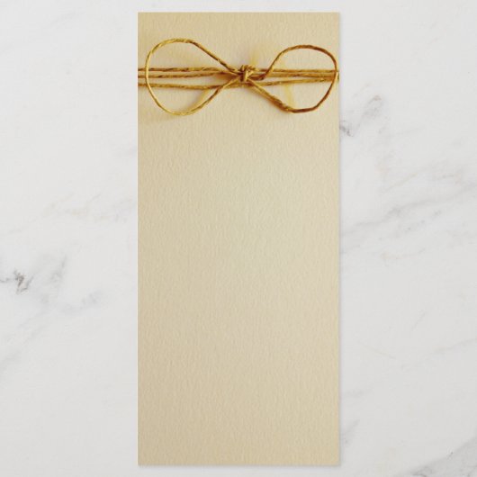 Rustic Country Printed Twine Bow Wedding Programme Programmakaart (Achterkant)