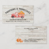 Rustic Country Pumpkin Farmhouse Wood Visitekaartje (Voorkant / Achterkant)