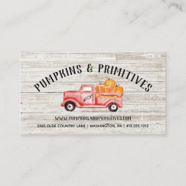 Rustic Country Pumpkin Farmhouse Wood Visitekaartje
