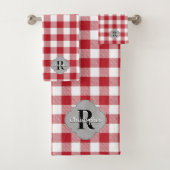 Rustic Country Red Gingham Bad Handdoek (Insitu)