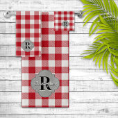 Rustic Country Red Gingham Bad Handdoek
