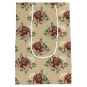 Rustic Country Roos Tissue Paper Medium Cadeauzakje (Achterkant)