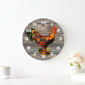 Rustic Country Rooster Kitchen Grote Klok (Huis)