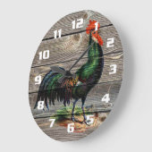 Rustic Country Rooster Kitchen Grote Klok (Hoek)