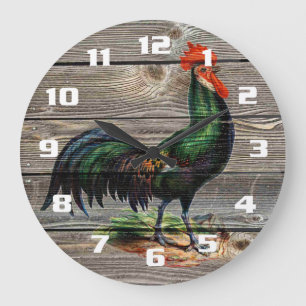 Rustic Country Rooster Kitchen Grote Klok