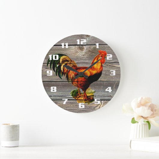 Rustic Country Rooster Kitchen Grote Klok (Huis)