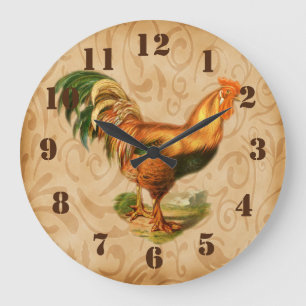 Rustic Country Rooster Kitchen Grote Klok