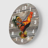 Rustic Country Rooster Kitchen Grote Klok (Hoek)