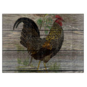 Rustic Country Rooster Kitchen Snijplank (Voorkant)