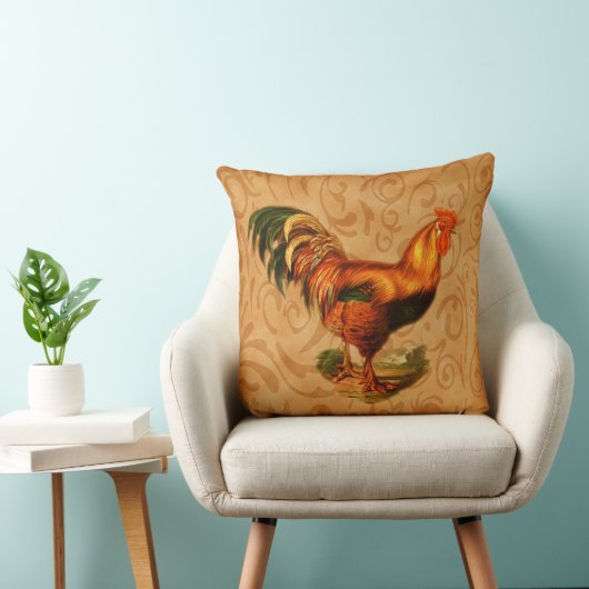 Rustic Country Rooster Kussen (Stoel)