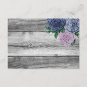 Rustic Country Rozen Bruiloft Routebeschrijving Informatiekaartje (Achterkant)