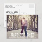 Rustic Country Save the Date Announounding Briefka Aankondigingskaart (Voorkant / Achterkant)