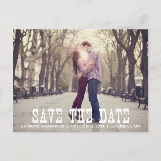 Rustic Country Save the Date Announounding Briefka Aankondigingskaart (Voorkant)