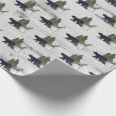 Rustic Country Silhouette Beer and Trees on Birch Cadeaupapier (Hoek)