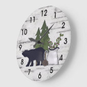 Rustic Country Silhouette Beer and Trees on Birch Grote Klok (Hoek)